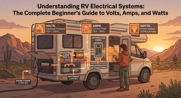 Understanding RV Electrical Systems: The Complete Beginner’s Guide to Volts, Amps, and Watts